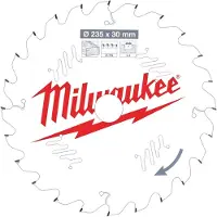 Milwaukee Katkaisuterä puulle 4932471305; 235x30x2,4 mm; Z24; 15°