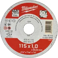 Milwaukee Hiova katkaisulaikka Contractor; 115x1 mm; 200 kpl; metallille