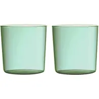 Design Letters Kids Coloured Eco Drinking Glass (Set Of 2 Pcs) - Green - 17.5 CL