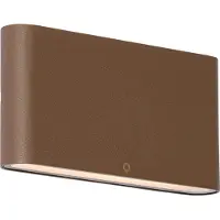 QAZQA Moderni ulkoseinavalaisin ruosteenruskea 17,5 cm sis. LED IP65 - Batt