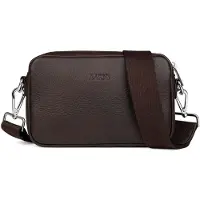 Aarni Crossbody Bag -olkalaukku, tummanruskea, hopea vetoketju