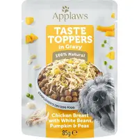 Applaws 24x85g kana, herne, kurpitsa & valkoinen papu Taste Toppers kastikkeessa koiralle