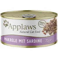 Applaws 24x70g in Broth makrilli & sardiini Kissanruoka