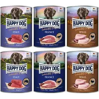 Happy Dog 6 x 800g lajitelma 3 makua Sensible Pure koiranruoka