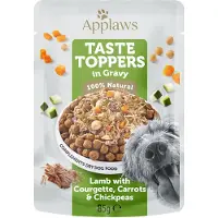 Applaws 24x85g Dog Taste Toppers kastikkeessa lammas, porkkana, kesäkurpitsa & kikerherneet koiran märkäruoka
