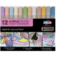 Zieler Paint Markers Pastel Medium Tussi
