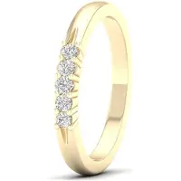 Lykken Elegance kultainen rivi timanttisormus 0,14 ct-165