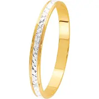 Lykken Exclusive kultainen kihlasormus valkokultauksella timanttileikattu 2,6 mm-210