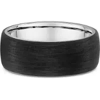 Lykken Strong titaanisormus tynnyri musta 5 mm-175
