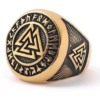 Lykken Viking Valknut kullanvärinen terässormus 20.0 mm