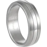 Lykken Strong sileä uritettu terässormus 6 mm-63