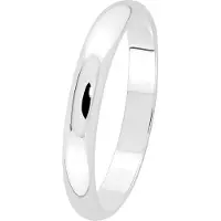 Lykken Exclusive valkokultainen puolipyöreä kihlasormus sileä 3,3 mm-220