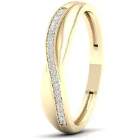 Lykken Elegance crossover kultainen timanttisormus 0,07 ct-175