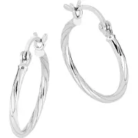 Lykken Casuals hopeiset korvarenkaat 10 x 2 mm