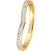 Lykken Elegance kultainen timanttisormus chevron 0,10 ct-190