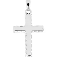 Lykken Crosses ristiriipus valkokulta / rippiristi 21 x 13 mm