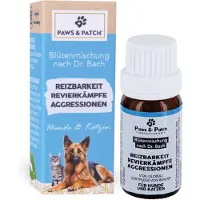 PAWS & PATCH 2x10g ärtyisyys, reviiritaistelut, aggressiot koirille