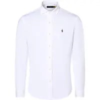 Ralph Lauren Jersey Spread-Collar Shirt - White - XL