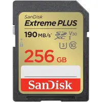 SanDisk – Extreme PLUS 256GB SDXC 190MB/s UHS-I (SDSDXWV-256G-GNCIN)