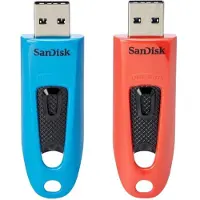 SanDisk Ultra USB 3.2 Gen 1 64 Gt -muistitikku, 2-pack, sininen/punainen