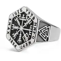 Lykken Viking Vegvisir terässormus 22.0 mm