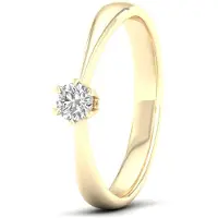 Lykken Elegance kultainen timanttisormus solitaire 0,15 ct-185
