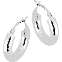 Lykken Casuals hopeiset korvarenkaat 10 x 4 mm