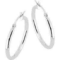 Lykken Casuals hopeiset korvarenkaat 20 x 2 mm