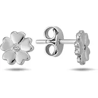 Lykken Symbols valkokultaiset korvakorut kukka 7 mm