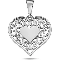 Lykken Hearts hopeinen sydänriipus filigraani
