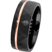 Lykken Strong kaksivärinen musta tungsten sormus 8 mm-20.6