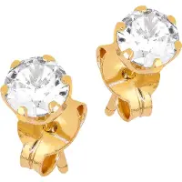 Lykken Casuals kultaiset yksikiviset tappikorvakorut 4 mm