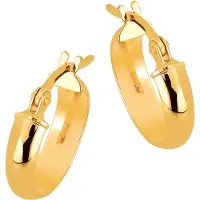 Lykken Casuals kultaiset rengaskorvakorut 10 mm