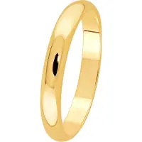 Lykken Exclusive kultainen puolipyöreä kihlasormus sileä 3,3 mm-200
