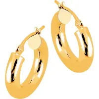 Lykken Casuals kultaiset korvarenkaat 10 x 4 mm