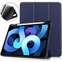 SKALO iPad Air (2020/2022) Trifold Suojakotelo - Tummansininen