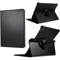 SKALO iPad Pro 12.9 (Gen 4/5/6) 360 Litchi Suojakotelo - Musta