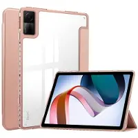SKALO Xiaomi Redmi Pad Trifold Suojakotelo läpinäkyvällä taustapaperilla - Ruusukulta