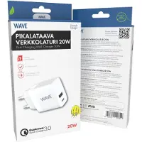 Wave pikalaturi USB-A ja USB-C 18W
