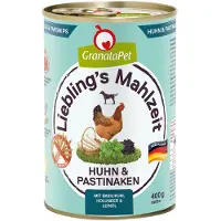 Granatapet 6x400g suosikkiateria kana & palsternakka märkäruoka