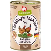 Granatapet 6x400g suosikkiateria fasaani & siipikarja märkäruoka