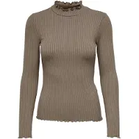 JDY Jdyfransiska Life L/S Hi-Nck Top Jr Noos - Brown - L