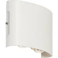 QAZQA Ulkoseinävalaisin valkoinen sis. LED 4-valo IP54 - Silly