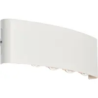 QAZQA Ulkoseinävalaisin valkoinen sis. LED 10-valo IP54 - Silly