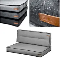 Rexproduct Bergamo -pehmustesarja eurolavalle, 120 cm, vaaleanharmaa