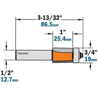 Cmt Kopiojyrsin ; S=1/2''; D=19 mm