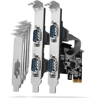 Axagon PCIe-lisäkortti, 4x sarjaportti (RS-232/DB-9 uros)
