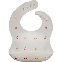 Mushie Silicone Baby Bib ruokalappu Cherries 1 kpl