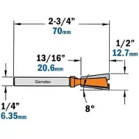 Cmt Lohenpyrstöjyrsin ; S=1/4''; D=12,7 mm
