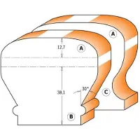 Cmt Pyöristysjyrsin ; S=1/2''; D=31,75 mm; laakereilla